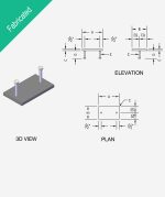 Steel Embed Plate 2 Studs - Image 2