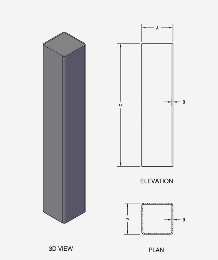 6" x 6" Steel Square Tube - Image 1