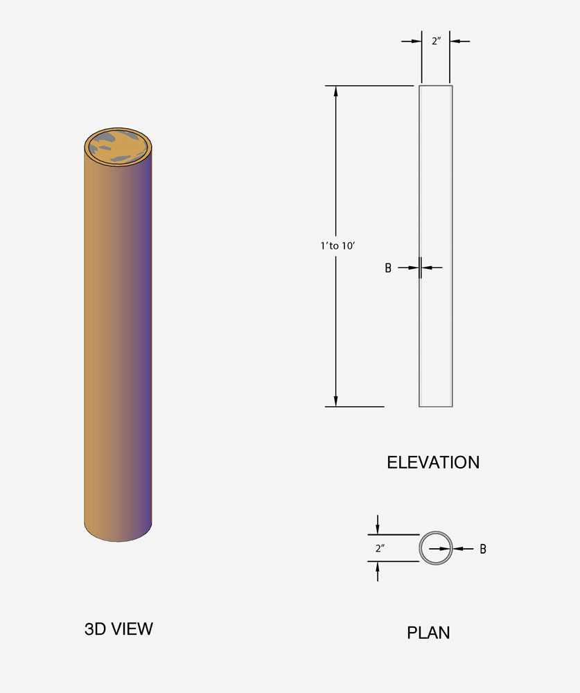 STRAIGHT-PIPE---SCHEDULE-40-2 2" SCH 40 Straight Pipe - Image 1