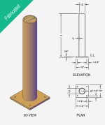 Steel Pipe Bollard with Base Plate - Image 2