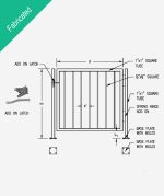 Steel Fence Gate with Base Plate - Image 2