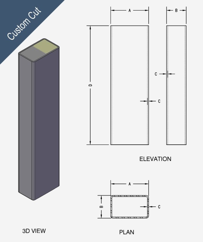 Steel Rectangular Tube Custom Cut - Image 2