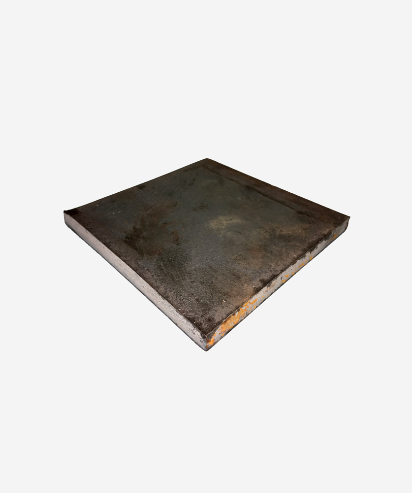 plate custom 3mm thick mild steel square with radius/rounded corners end blank 