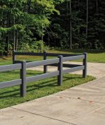 Bufftech 2-Rail Post & Rail CertaGrain® Texture Vinyl Fence