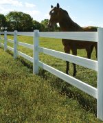 Bufftech 3-Rail Post & Rail CertaGrain® Texture Vinyl Fence