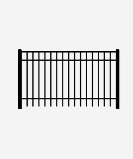 6ft x 6ft Aluminum Fence Panel Heavy Duty 1000 Series