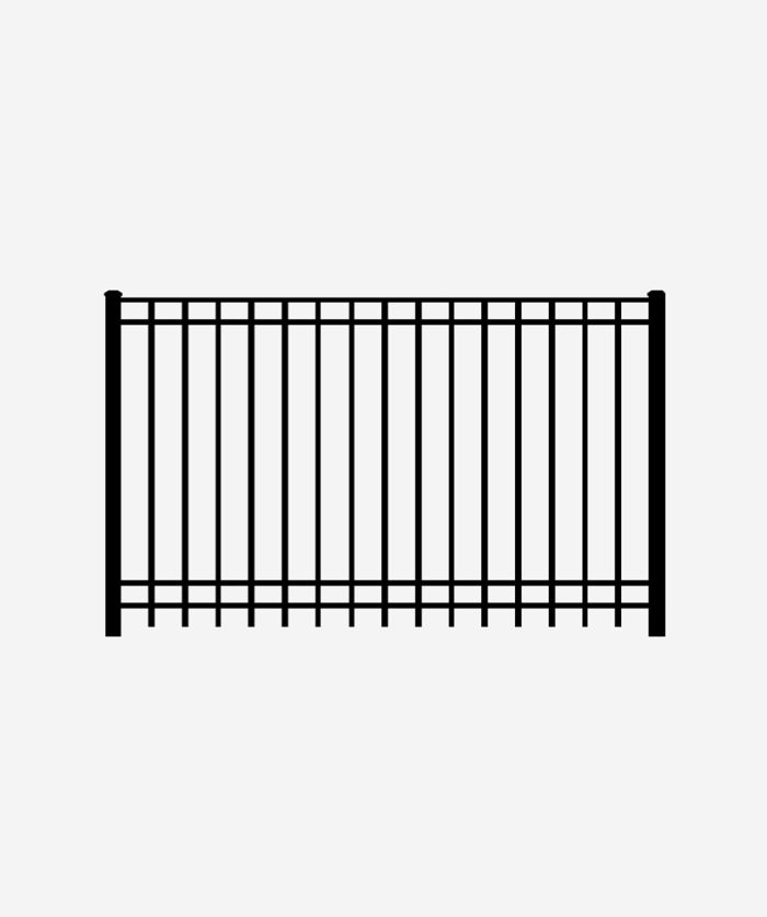 6ft x 6ft Aluminum Fence Panel Standard Duty 200 Series - Image 1