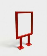 Angular Steel Bike Rack Single Loop - Image 10