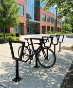 Trapezoidal Steel Bike Rack Single Loop