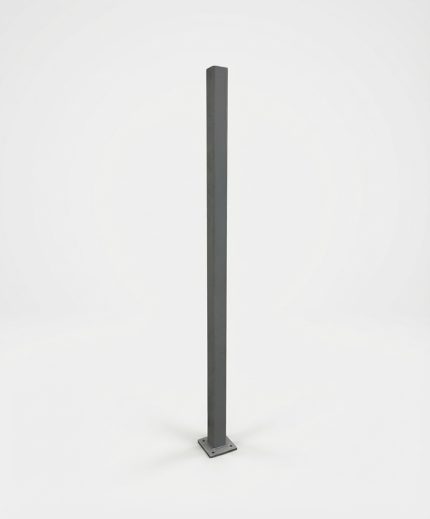 Fabricated Steel Gate Post with Baseplate (72" Height)