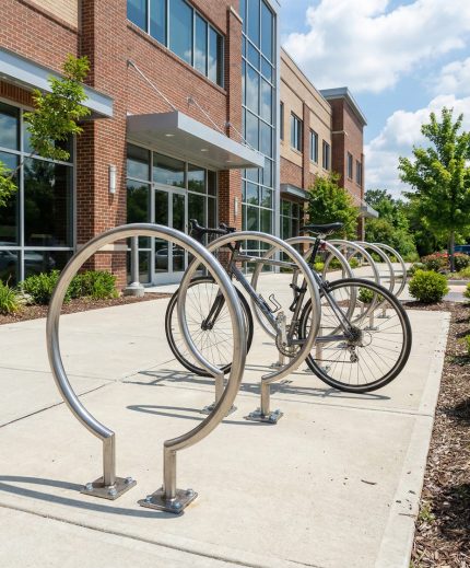 Stainless Steel Bike Rack Single Loop Style C