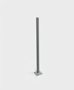 Fabricated Steel Guardrail Post with Baseplate (42" Height) - Image 2