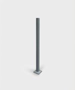 Fabricated Steel Guardrail Post with Baseplate (42" Height)