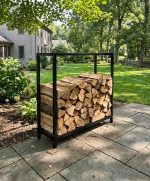 Fabricated Rectangular Steel Firewood Rack 4ft