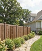 Bufftech Sherwood Molded Private Vinyl Fence
