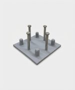 Threaded Steel Embed Plate 4 Studs